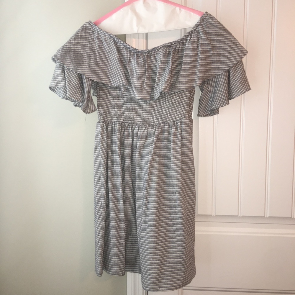 Off the shoulder ruffle dress